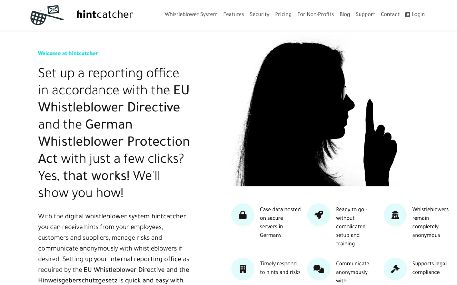 hintcatcher homepage screenshot