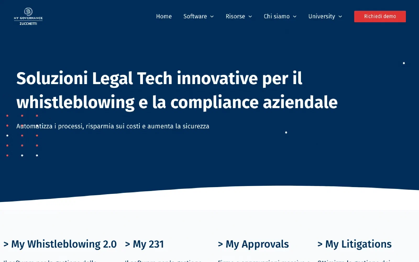 MyGovernance homepage screenshot