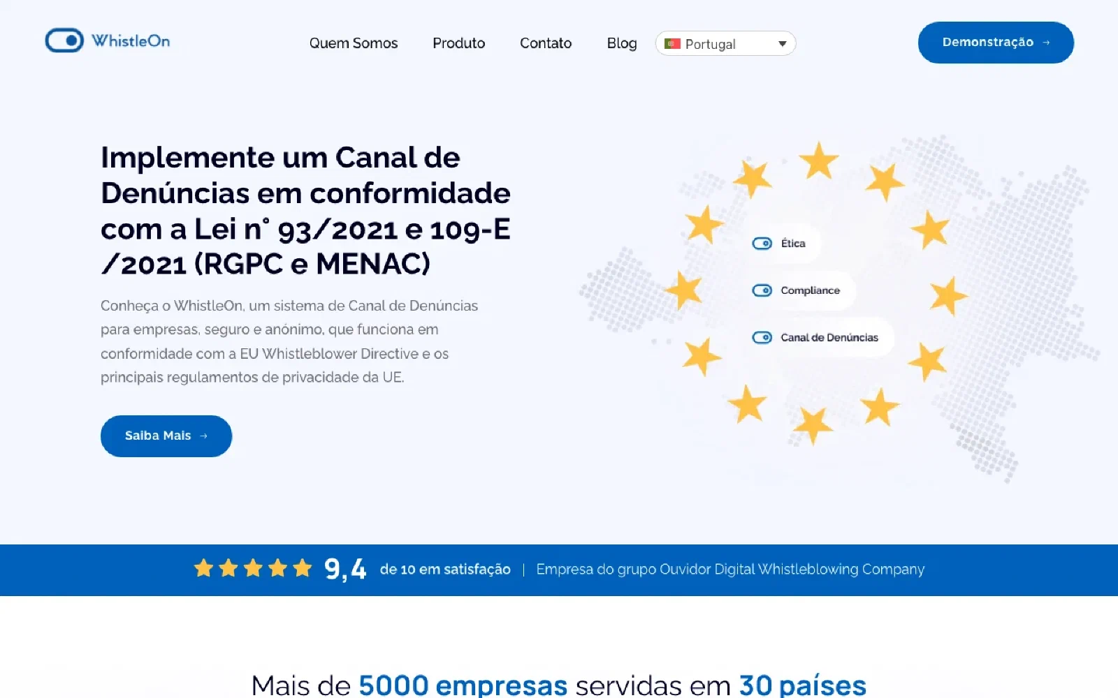 WhistleOn homepage screenshot